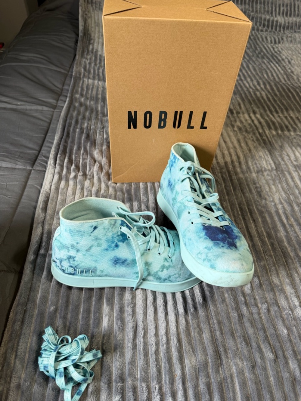 NOBULL Aqua Tie-Dye High-Top Trainers